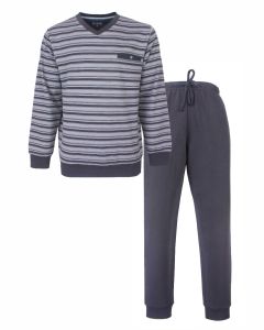 MEPYH26002A MEQ h-pyjama katoen Fleece grijs