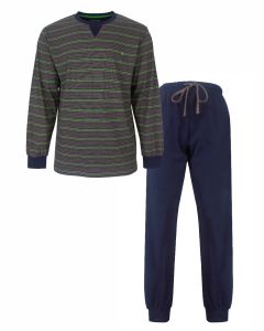 MEPYH26009A MEQ h-pyjama ronde hals bruin
