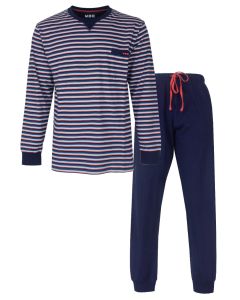 MEPYH16002A MEQ tricot h-pyjama ronde hals Streep 