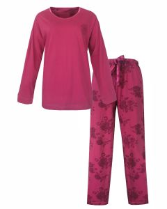 MEPYD26001A Medaillon d-pyjama wijnrood