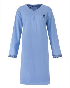 MENGD26002A Medaillon d-nachthemd blauw