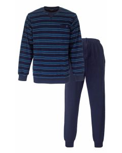 PHPYH 25010A Paul Hopkins badstof h-pyjama Black Iris Blue