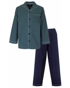 PHPYH 25013A Paul Hopkins geweven h-pyjama Black Iris Blue