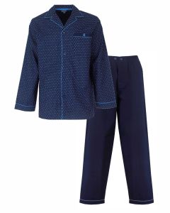 PHPYH26011A Paul Hopkins h-pyjama geweven doorknoop navy