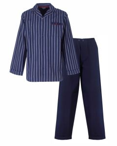 PHPYH26016A Paul Hopkins h-pyjama geweven doorknoop streep