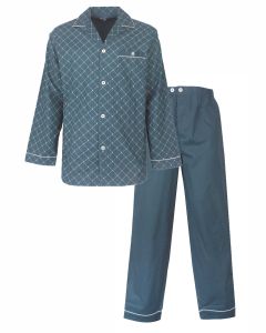 PHPYH26017A Paul Hopkins h-pyjama geweven doorknoop groen