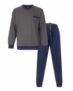 PHPYH26023A Paul Hopkins h-pyjama v-hals antracite