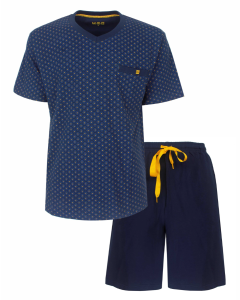 MESAH26003A MEQ h-shortama v-hals donkerblauw