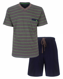 MESAH26005A MEQ h-shortama v-hals bruin