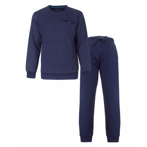 MEPYH26001A MEQ h-pyjama katoen Fleece blauw