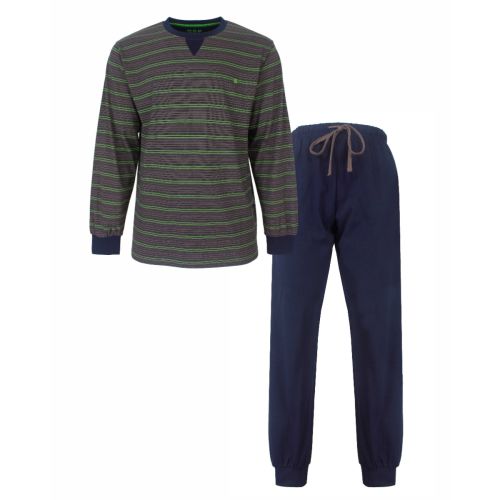 MEPYH26009A MEQ h-pyjama ronde hals bruin