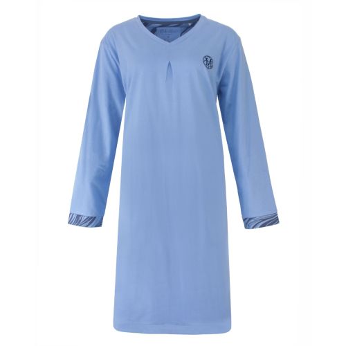 MENGD26002A Medaillon d-nachthemd blauw