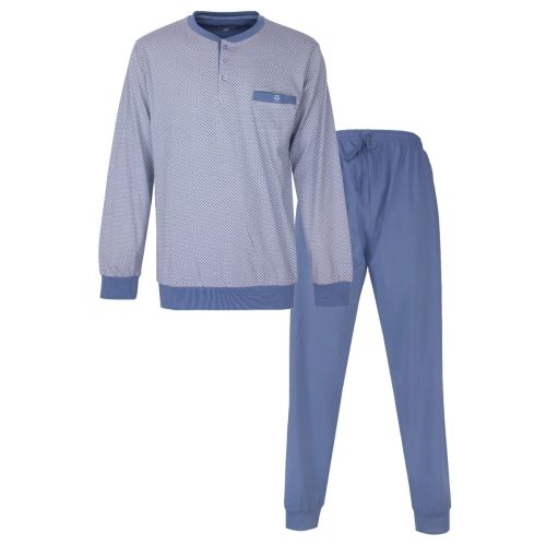 PHPYH16003A Paul Hopkins h-pyjama polo sluiting Blue
