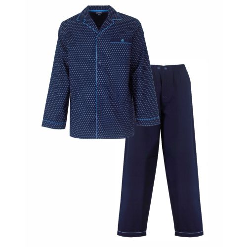 PHPYH26011A Paul Hopkins h-pyjama geweven doorknoop navy