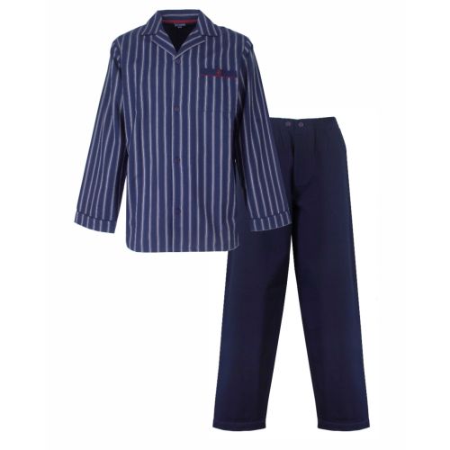 PHPYH26016A Paul Hopkins h-pyjama geweven doorknoop streep