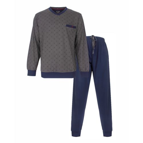 PHPYH26023A Paul Hopkins h-pyjama v-hals antracite
