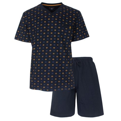 PHSAH16006A Paul Hopkins h-shortama V-hals donkerblauw