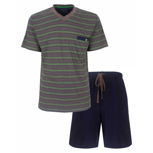MESAH26005A MEQ h-shortama v-hals bruin