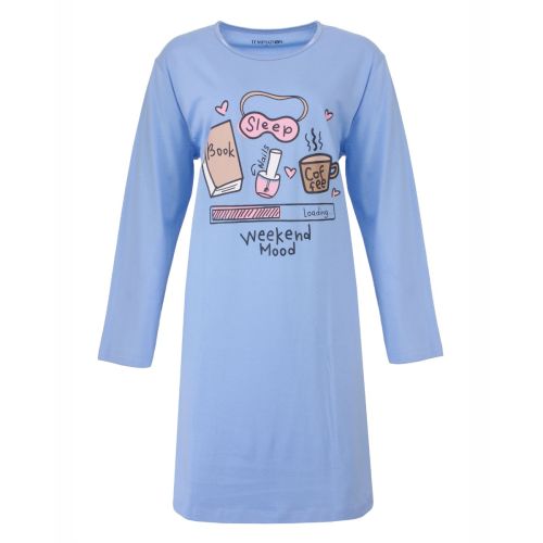 TPNGD26009A Temptation d-big shirt lichtblauw