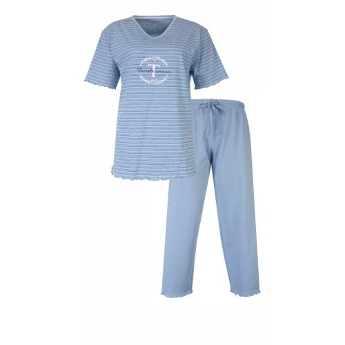 TEPYD15009A Tenderness d-pyjama 3/4 broek lichtblauw